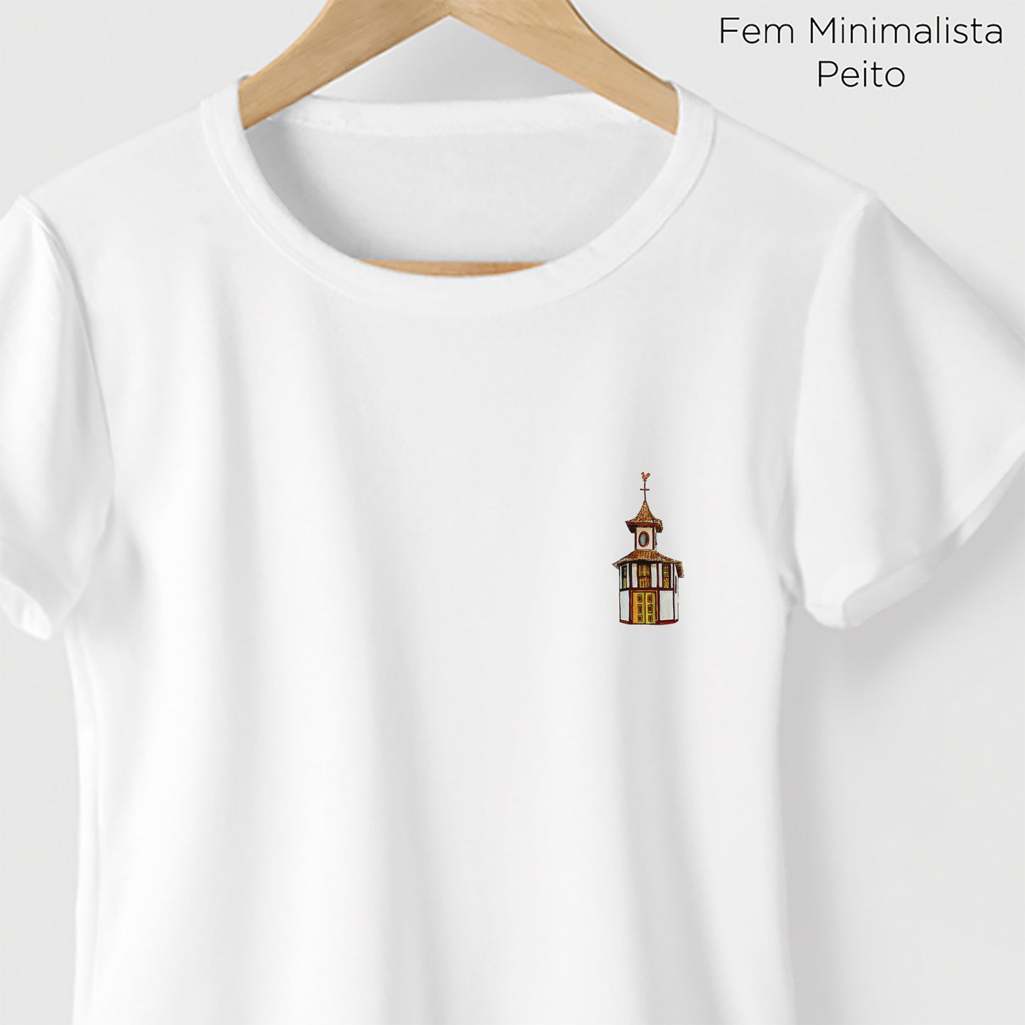 Camiseta Amazônia IGREJINHA DE MILHO VERDE - BRANCO - cód 2336