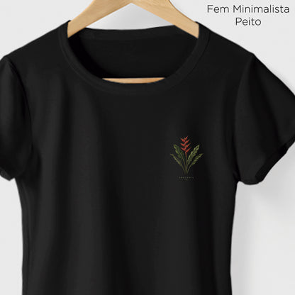 Camiseta Amazônia HELICÔNIA - PRETO - cód 2419