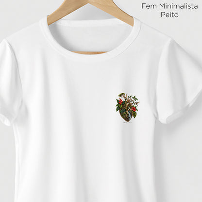 Camiseta Amazônia CORAÇÃO DA MATA - BRANCO - cód 2421