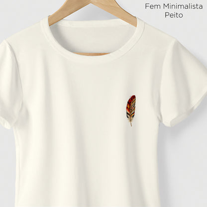 Camiseta Amazônia PENA DA TERRA - OFF WHITE - cód 2446