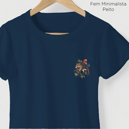 Camiseta Amazônia GUARDIŌES DA FLORESTA - AZUL MARINHO - cód 2447