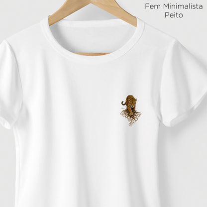 Camiseta Amazônia RAÍZES DA ONÇA - BRANCO - cód 2453