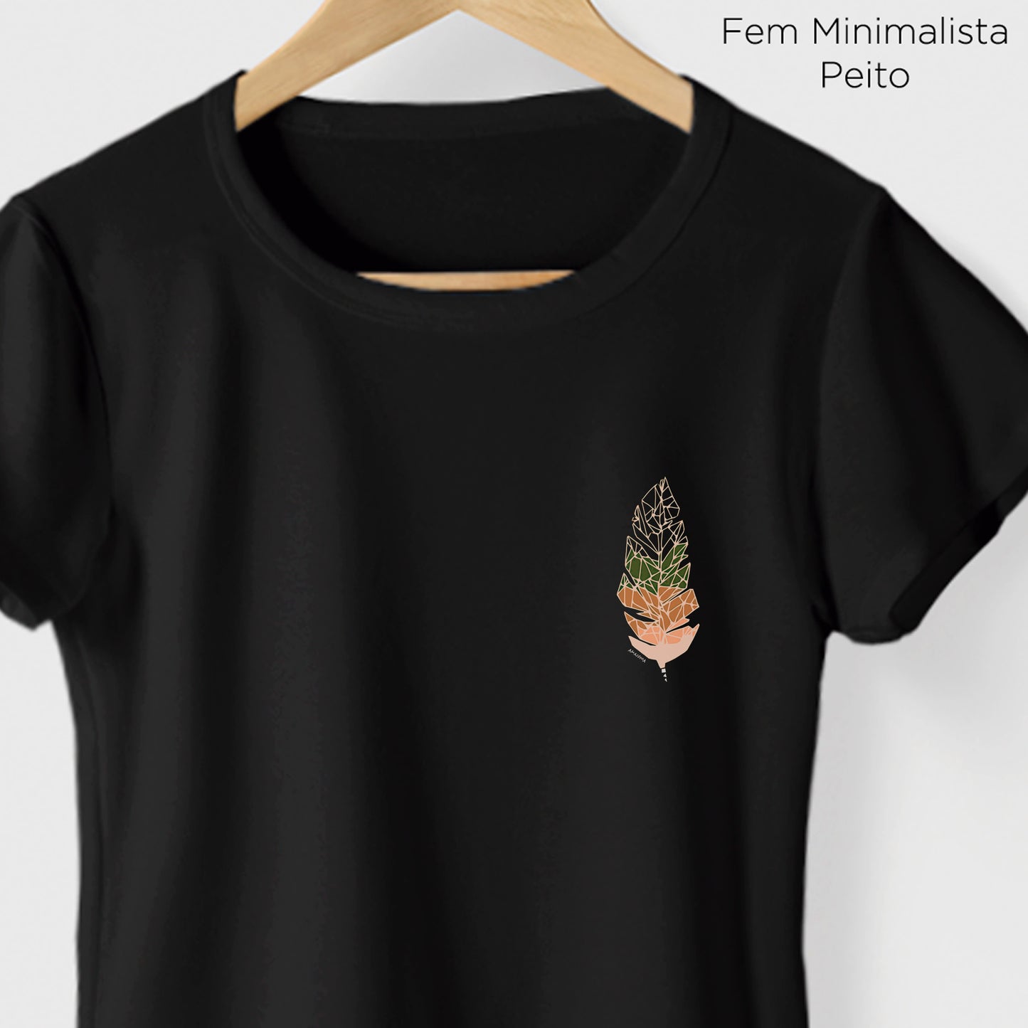 Camiseta Amazônia GRÁFICA PENA - PRETO - cód 2110