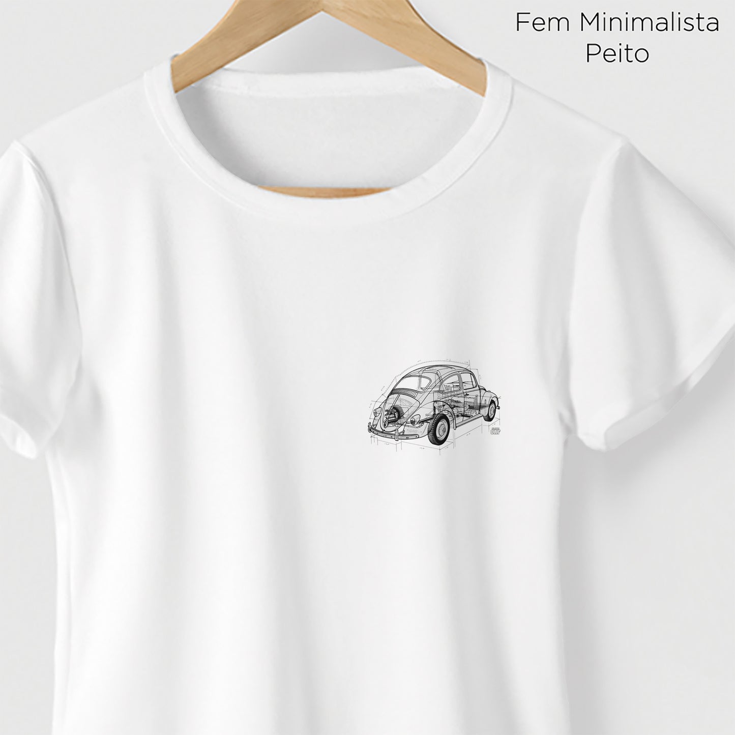 Camiseta Amazônia CAF FUSCA - BRANCO - cód caf0004