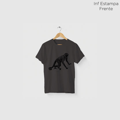 Camiseta Amazônia CAPARAÓ - MURIQUI - CINZA CHUMBO - cód 10007