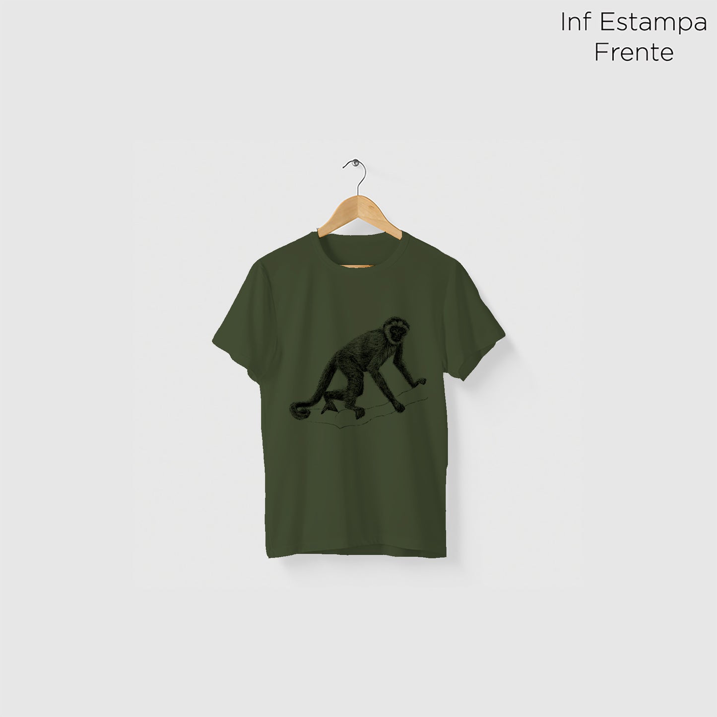 Camiseta Amazônia CAPARAÓ - MURIQUI - VERDE ESCURO - cód 10007