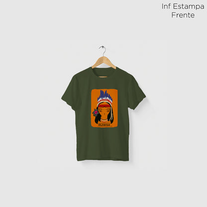 Camiseta Amazônia ORIGENS GUARANI - VERDE ESCURO - cód 10576