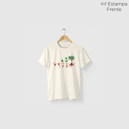 Camiseta Amazônia PLANTE UMA SEMENTE – OFF WHITE - cód 1168