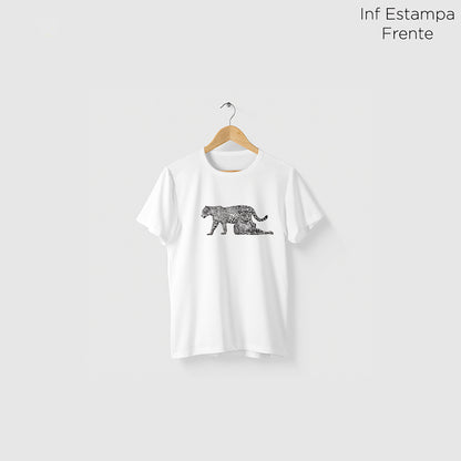 Camiseta Amazônia ONÇARARA DUAS ONÇAS - BRANCO - cód 2060
