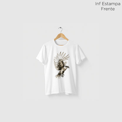 Camiseta Amazônia FALCÃO PEREGRINO - BRANCO - cód 2122