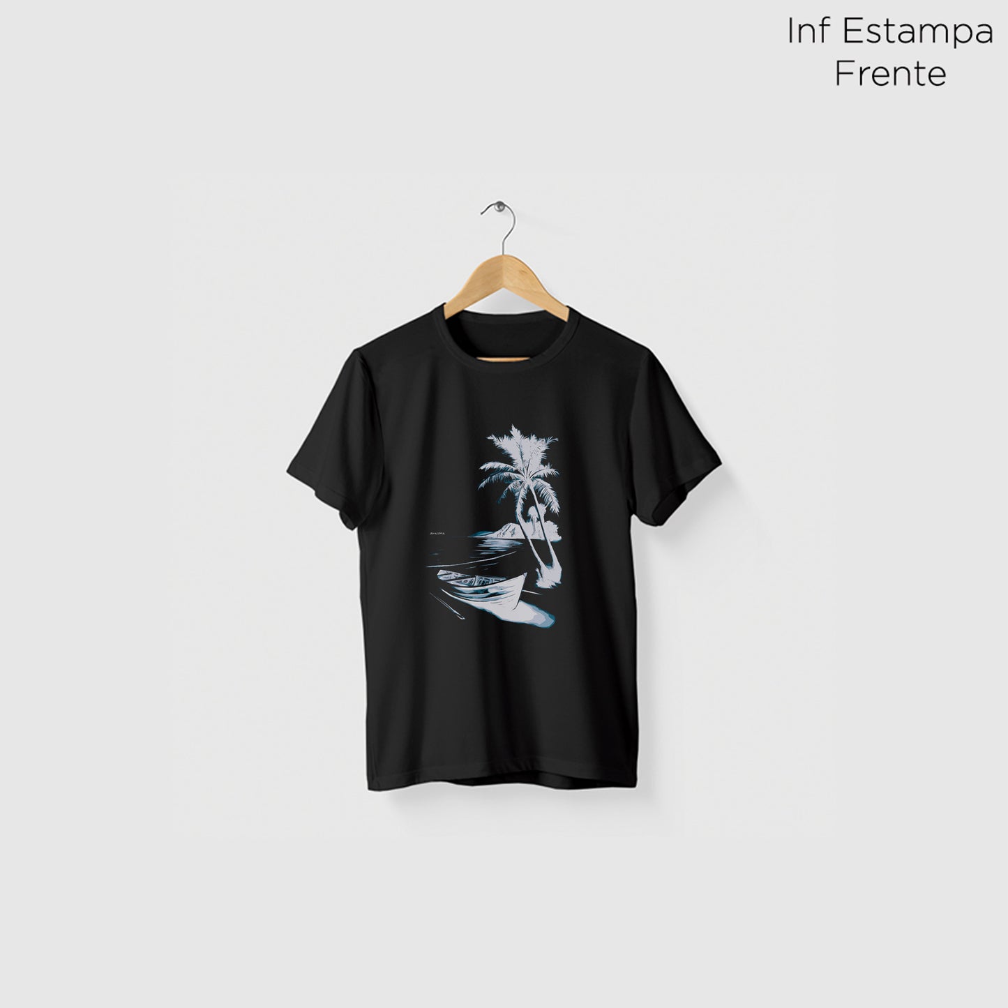 Camiseta Amazônia PRAIA DESERTA - PRETO - cód 2124