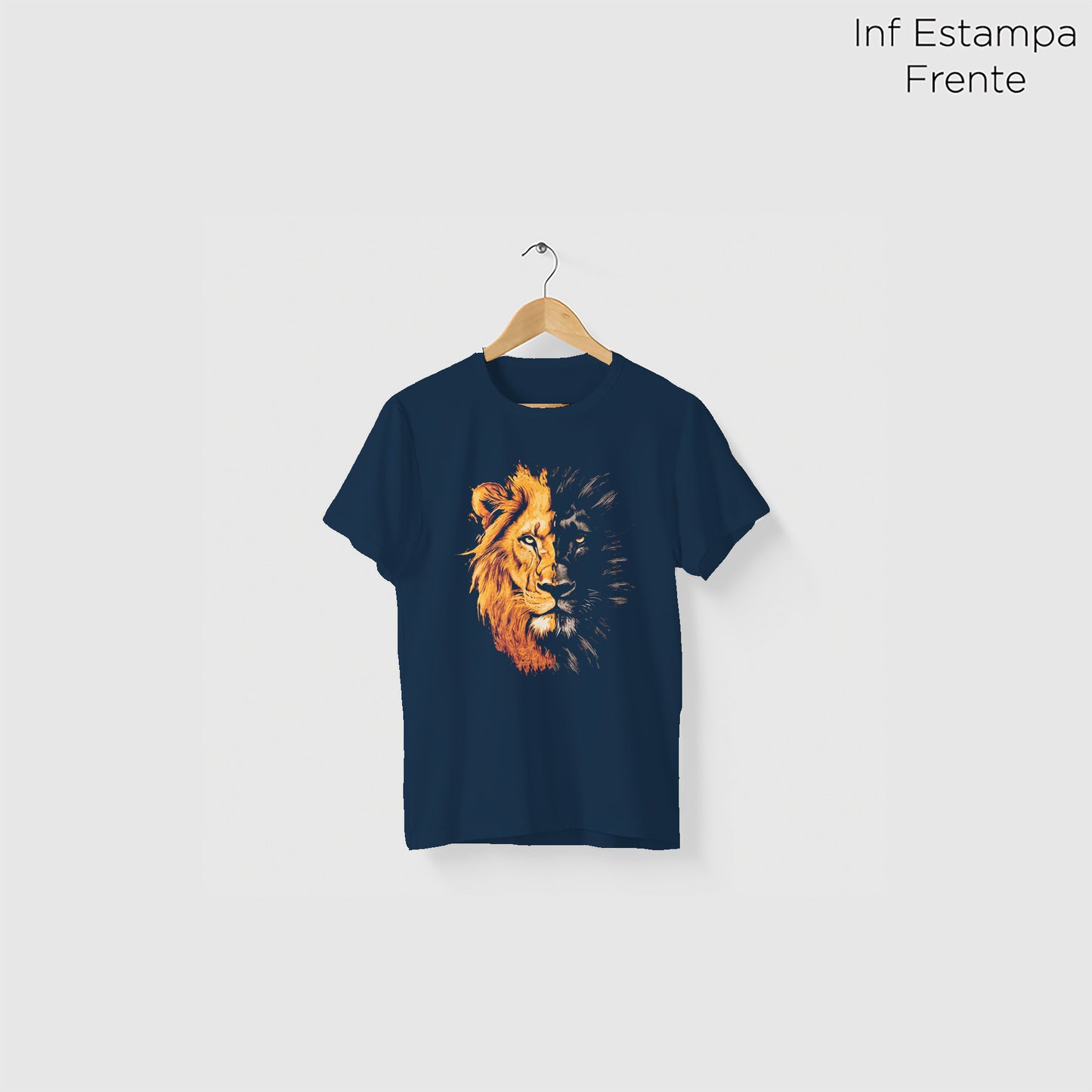 Camiseta Amazônia ON OFF LION - AZUL MARINHO - cód 2126