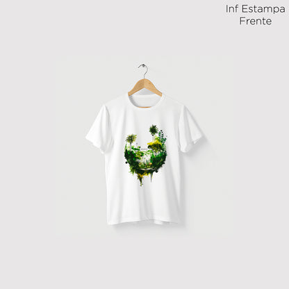 Camiseta Amazônia RIBEIRINHOS FLORESTA - BRANCO - cód 2129