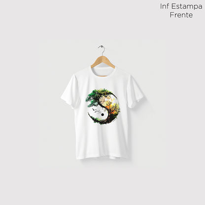 Camiseta Amazônia YIN YANG NATUREZA - BRANCO - cód 2130