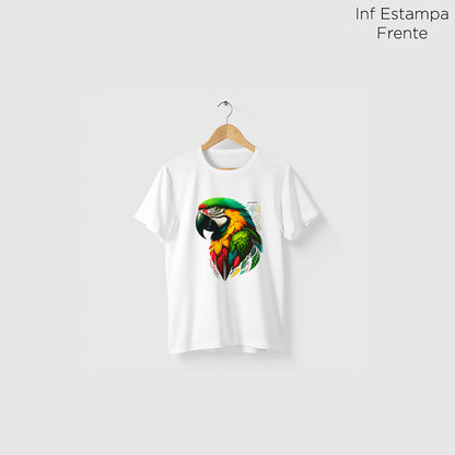 Camiseta Amazônia COLOR MACAW - BRANCO - cód 2131