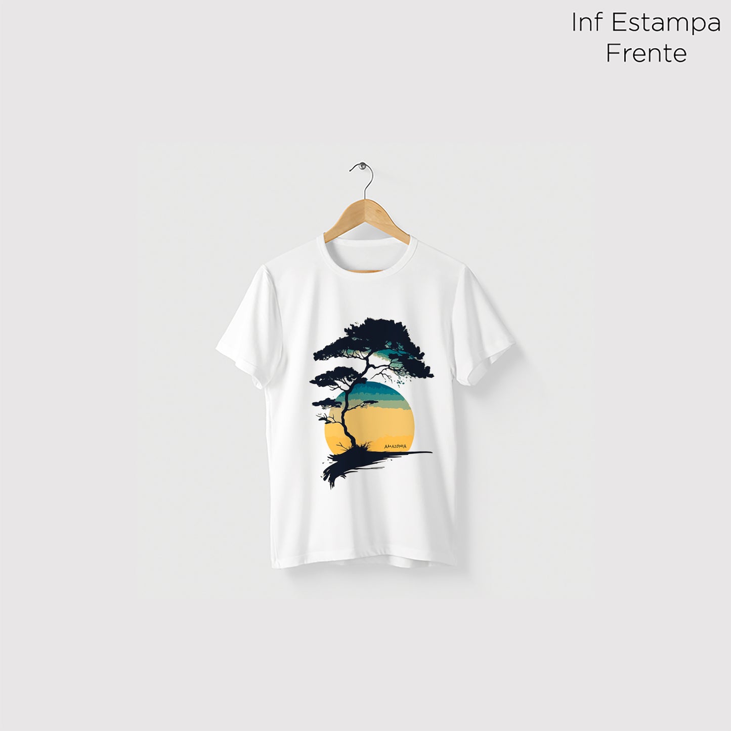 Camiseta Amazônia BONSAI PAISAGEM - BRANCO - cód 2135