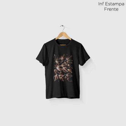Camiseta Amazônia FLORAL - PRETO - cód 2136