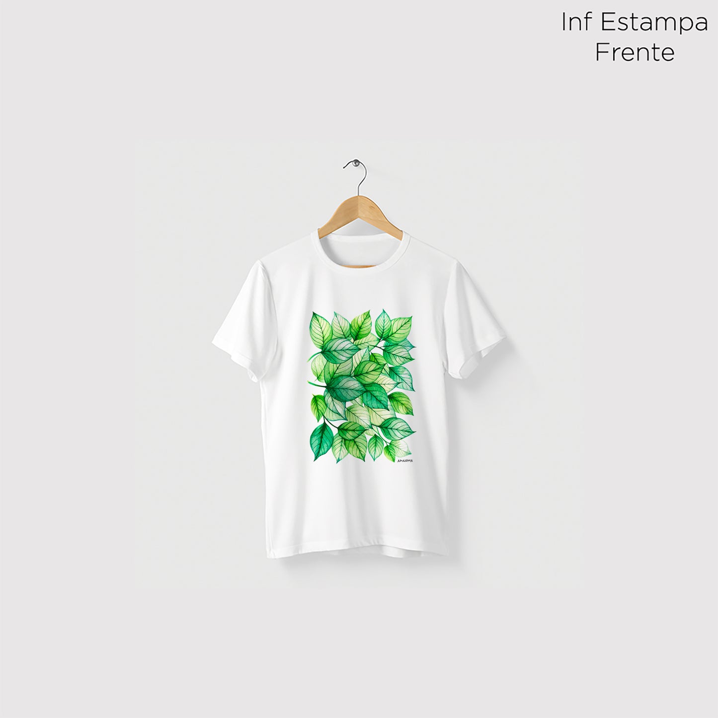 Camiseta Amazônia FLORAL - BRANCO - cód 2136