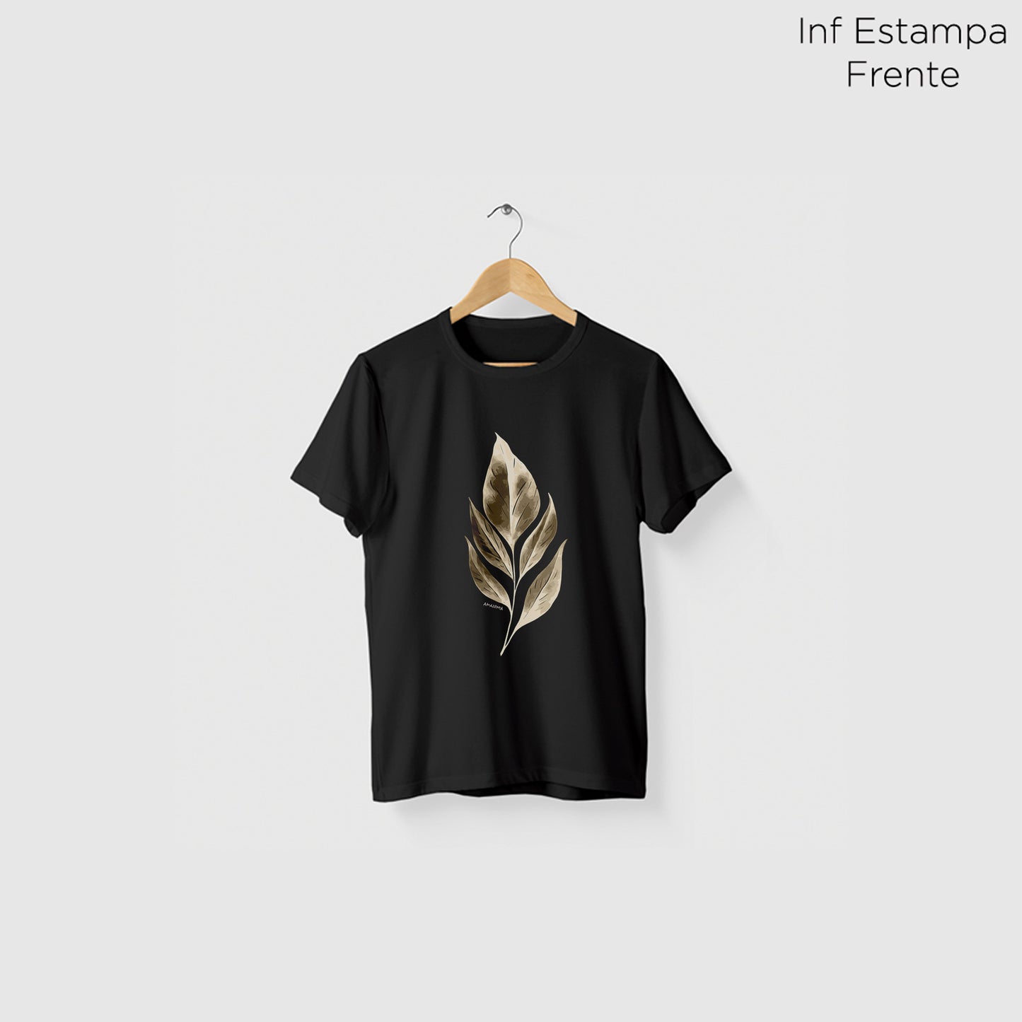 Camiseta Amazônia FOLHARTE - PRETO - cód 2137