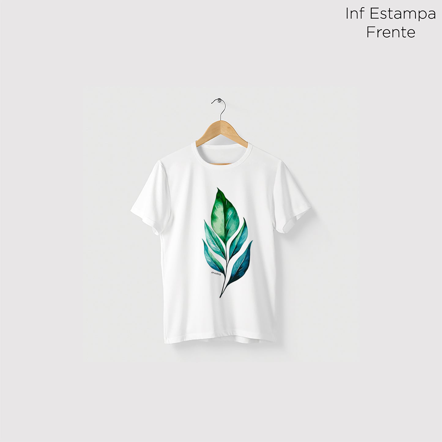 Camiseta Amazônia FOLHARTE - BRANCO - cód 2137