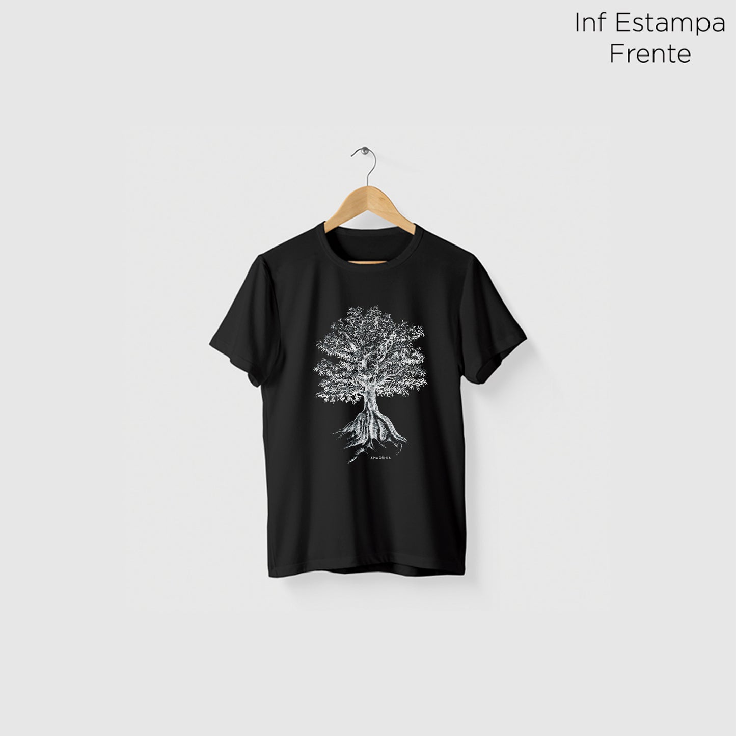 Camiseta Amazônia SUMAÚMA - PRETO - cód 2139