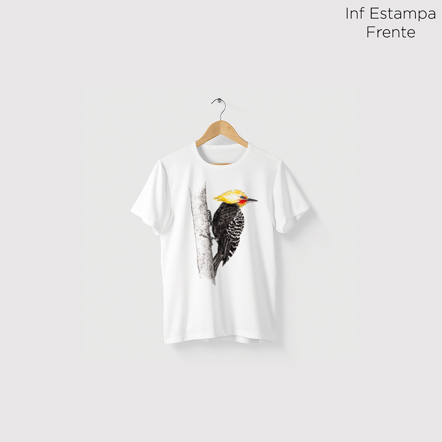 Camiseta Amazônia PICA-PAU - BRANCO - cód 2145