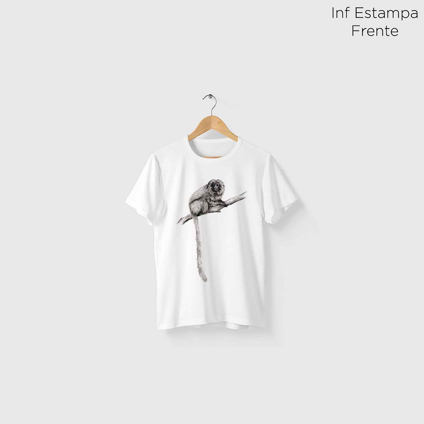 Camiseta Amazônia MICO LEÃO - BRANCO - cód 2146