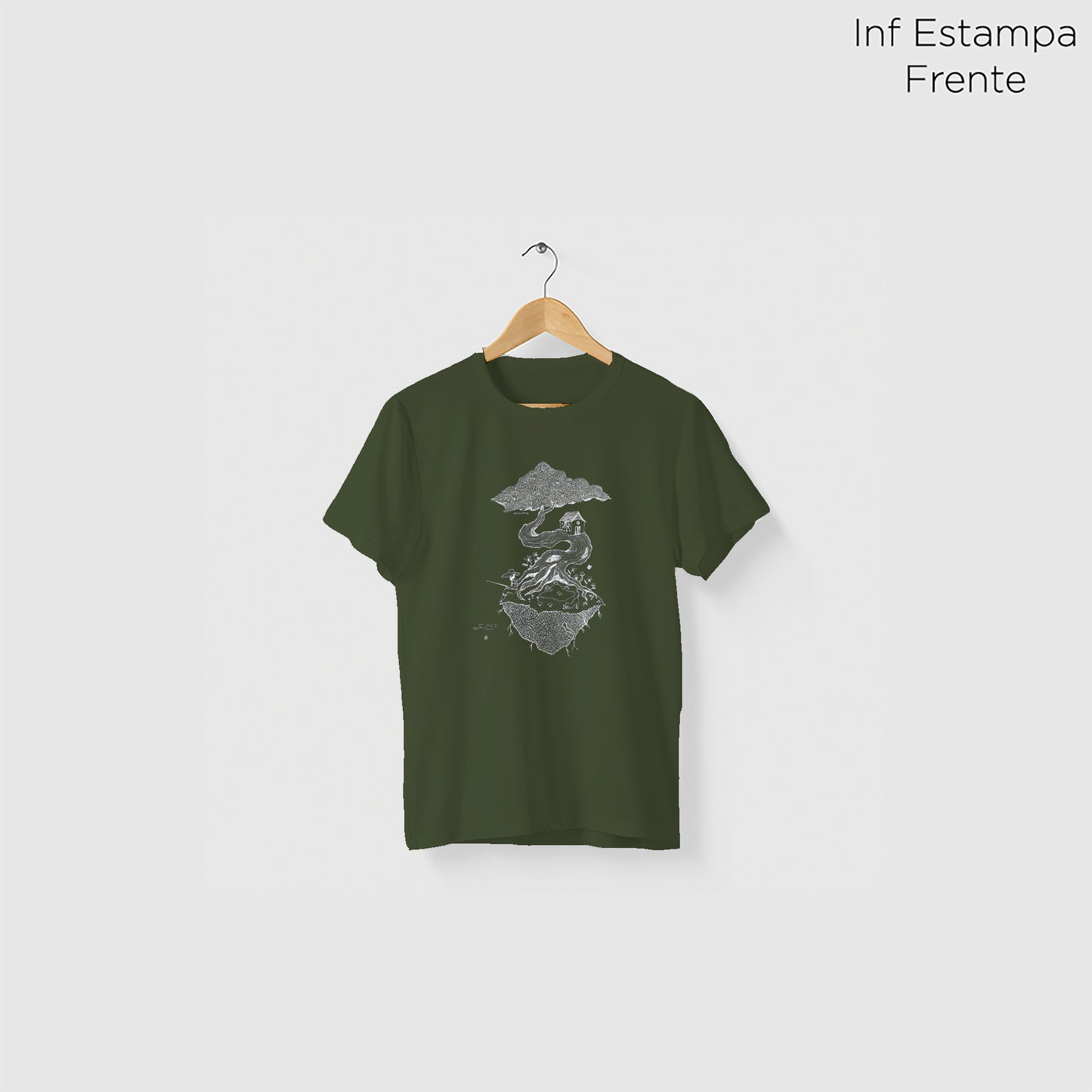 Camiseta Amazônia SONHOS À LINHA - VERDE ESCURO - cód 2155
