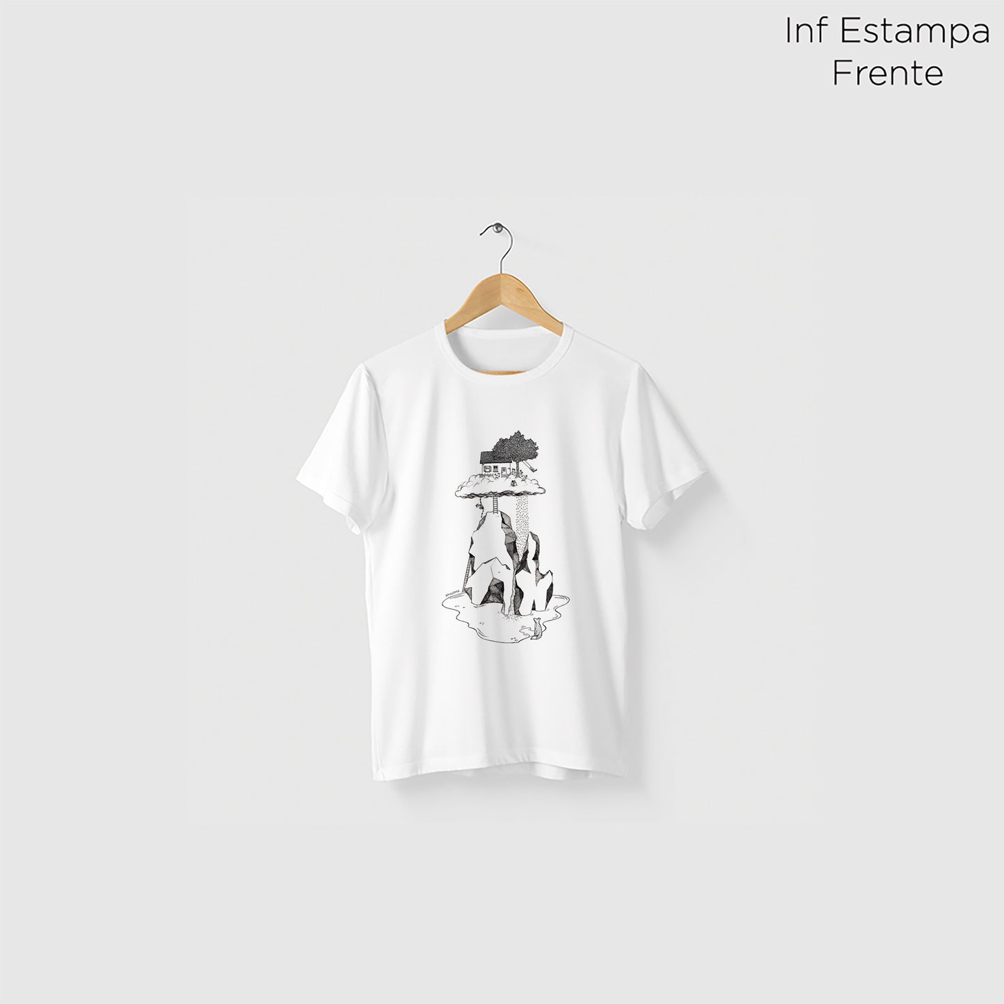Camiseta Amazônia CASINHA NAS ALTURAS - BRANCO - cód 2159