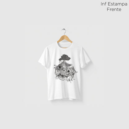 Camiseta Amazônia MINI MUNDOS - BRANCO - cód 2160
