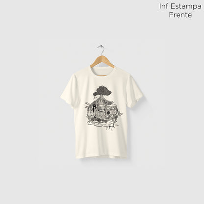 Camiseta Amazônia MINI MUNDOS - OFF WHITE - cód 2160