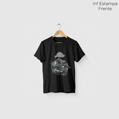 Camiseta Amazônia MINI MUNDOS - PRETO - cód 2160