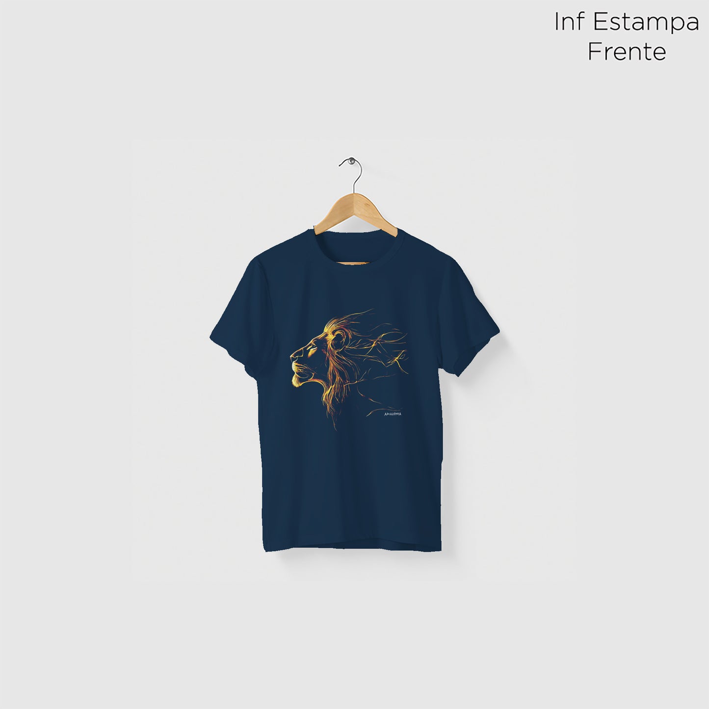 Camiseta Amazônia LION LINES – AZUL MARINHO - cód 2172