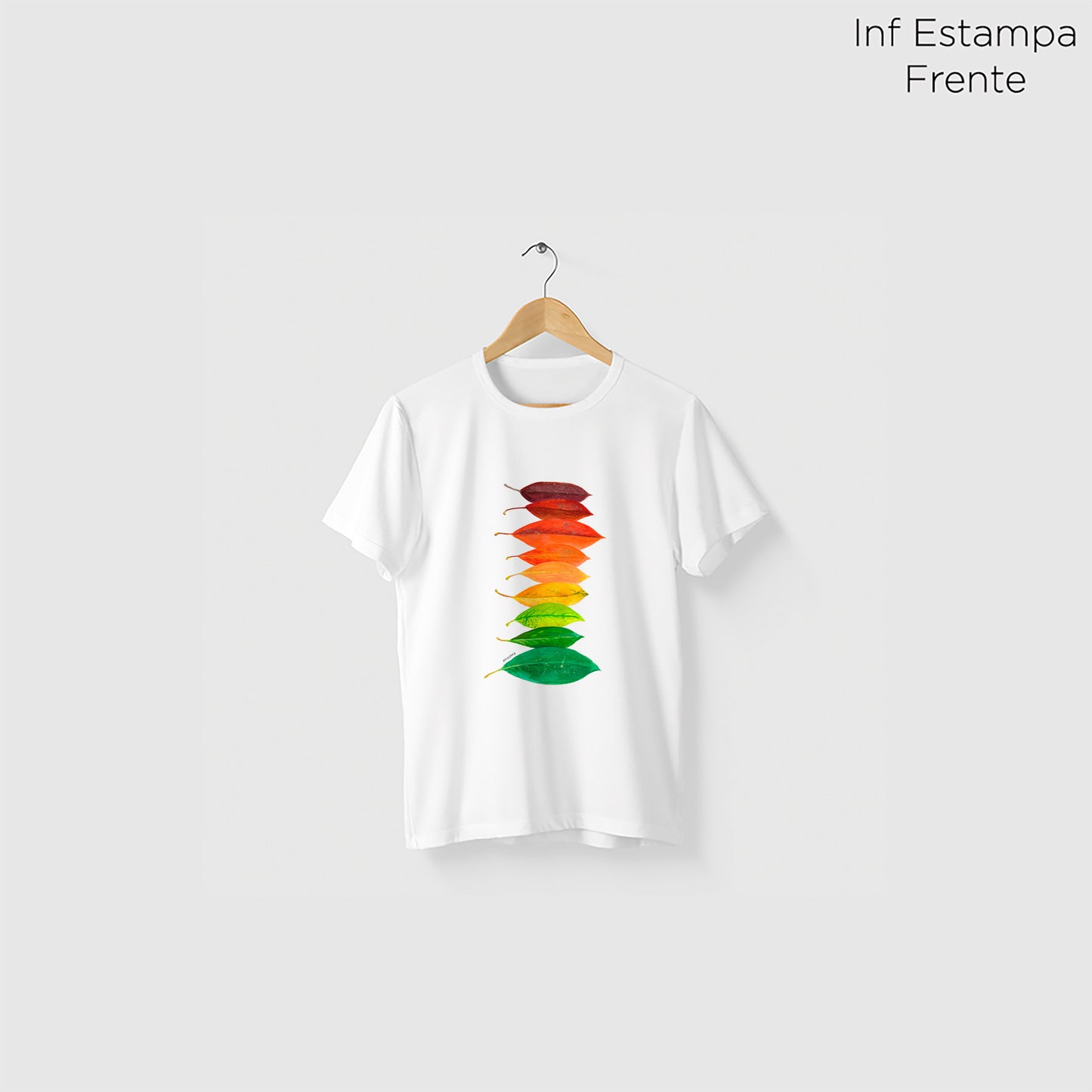 Camiseta Amazônia CORES FOLHAS – BRANCO - cód 2196