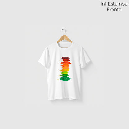 Camiseta Amazônia CORES FOLHAS – BRANCO - cód 2196