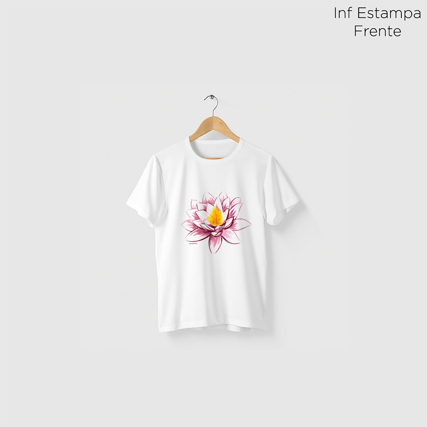 Camiseta Amazônia NEON FLOWER - BRANCO - cód 2197