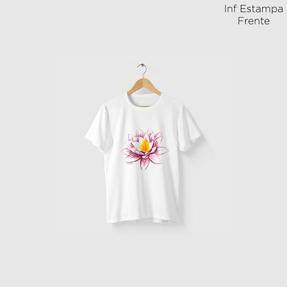 Camiseta Amazônia NEON FLOWER - BRANCO - cód 2197