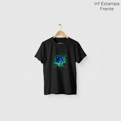 Camiseta Amazônia NEON FLOWER - PRETO - cód 2197