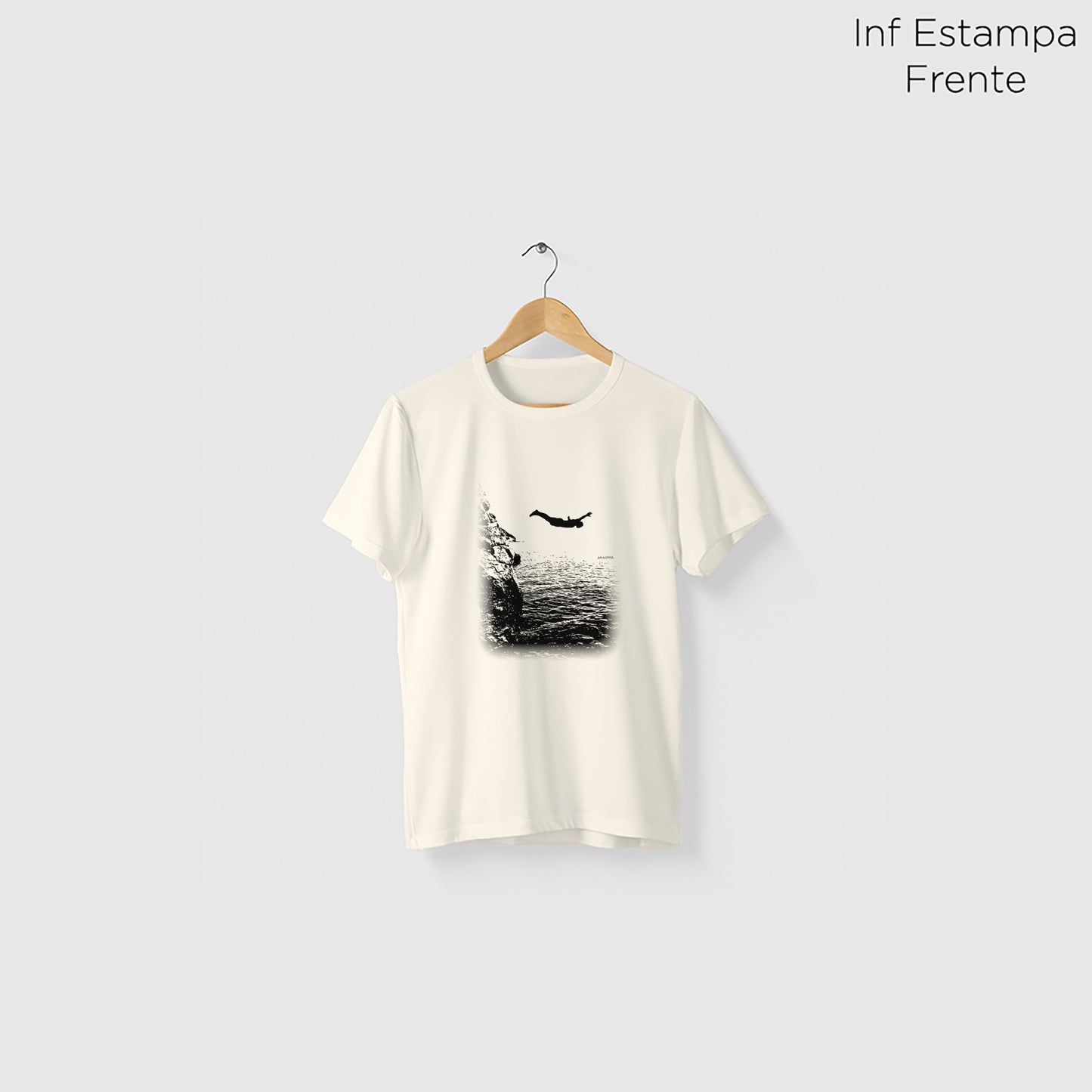 Camiseta Amazônia CLIFF DIVING - OFF WHITE - cód 2198