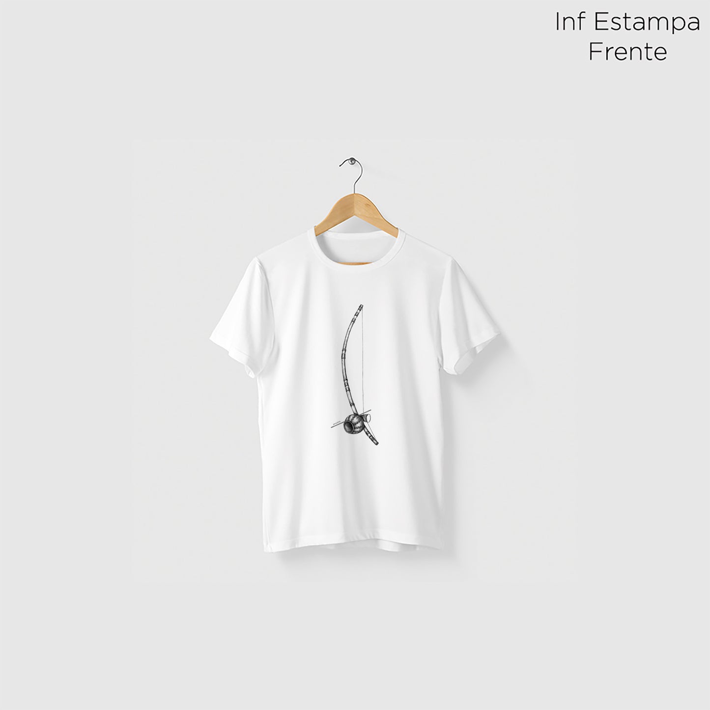 Camiseta Amazônia BERIMBAU - BRANCO - cód 2199