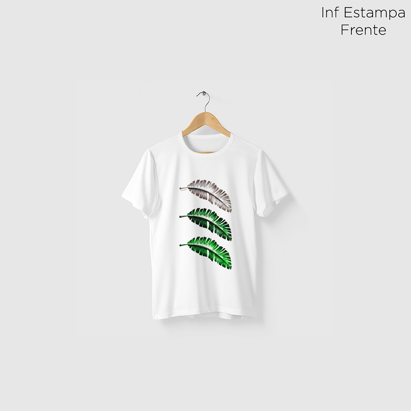 Camiseta Amazônia 3 FOLHAS – BRANCO - cód 2200