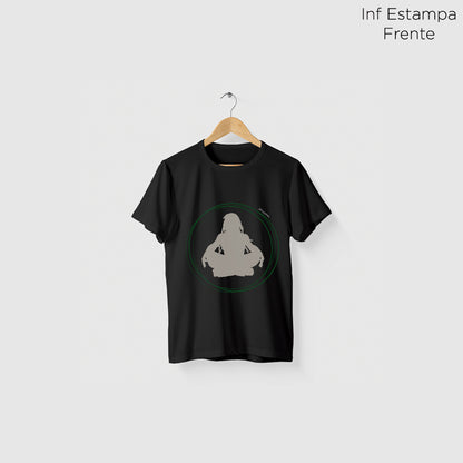 Camiseta Amazônia MEDITAÇÃO - PRETO - cód 2204