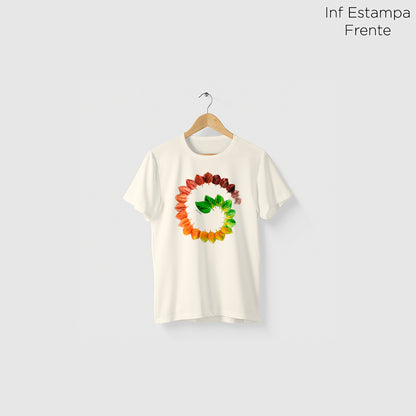 Camiseta Amazônia ESTAÇŌES FOLHAS – OFF WHITE - cód 2205