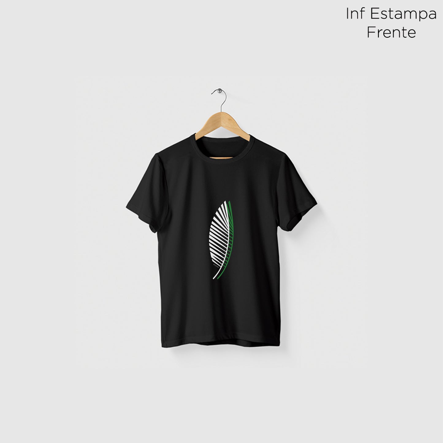 Camiseta Amazônia ASAS FOLHAS – PRETO - cód 2206