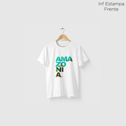 Camiseta Amazônia ESCRITO AMAZÔNIA – BRANCO - cód 2208