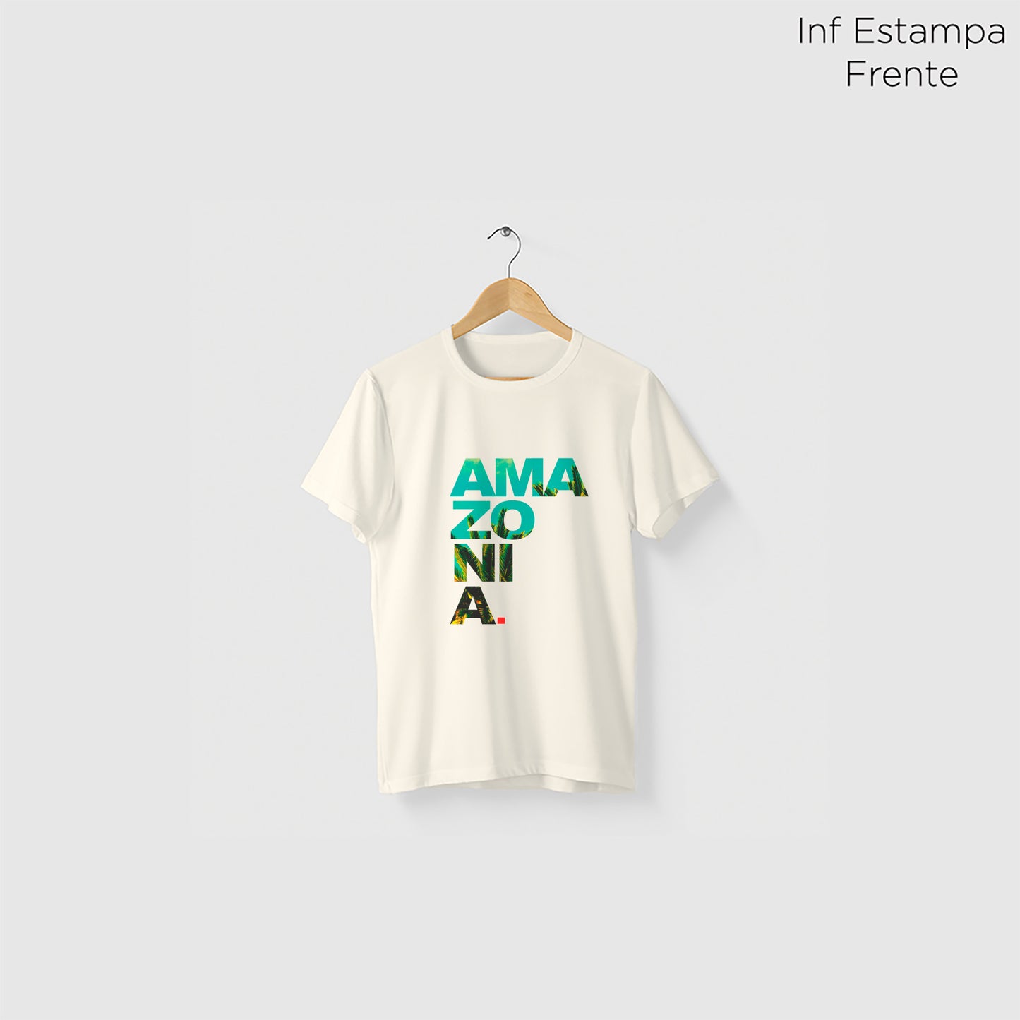 Camiseta Amazônia ESCRITO AMAZÔNIA – OFF WHITE - cód 2208