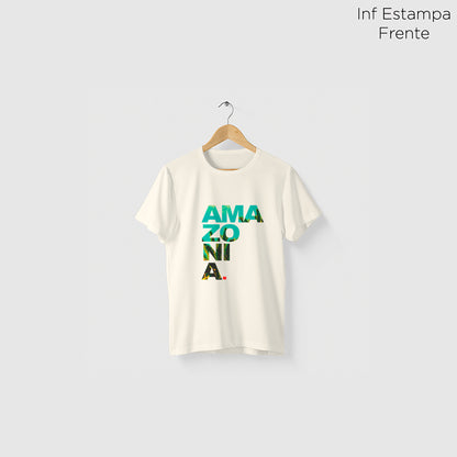 Camiseta Amazônia ESCRITO AMAZÔNIA – OFF WHITE - cód 2208