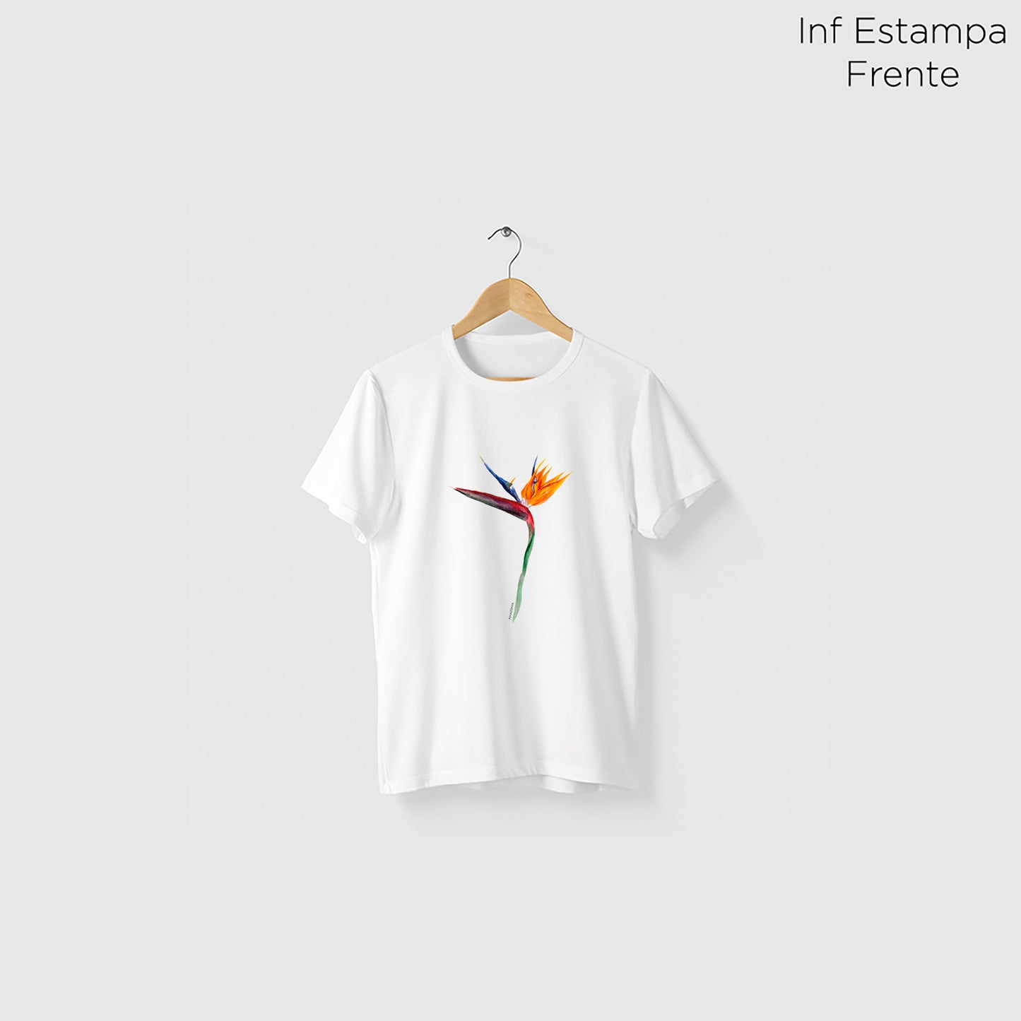Camiseta Amazônia STRELITZIA – BRANCO - cód 2210