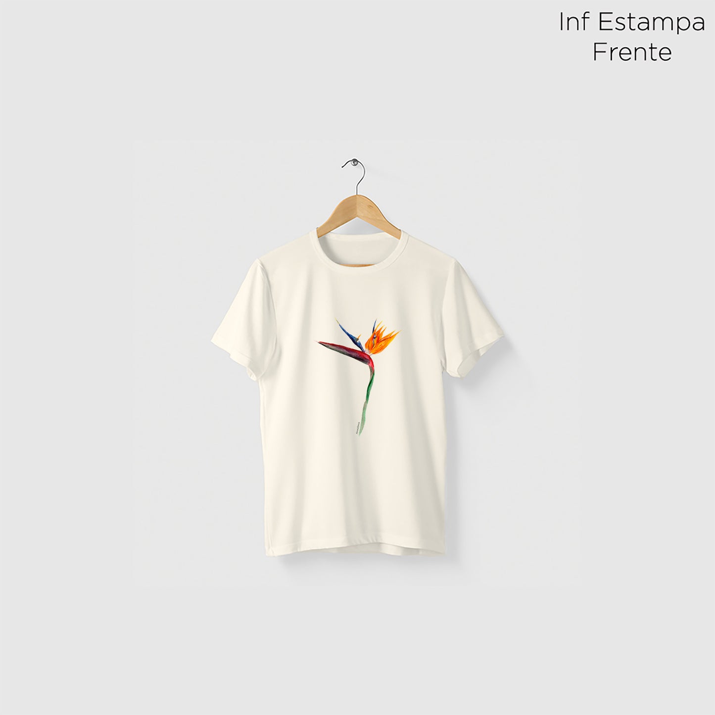Camiseta Amazônia STRELITZIA – OFF WHITE - cód 2210