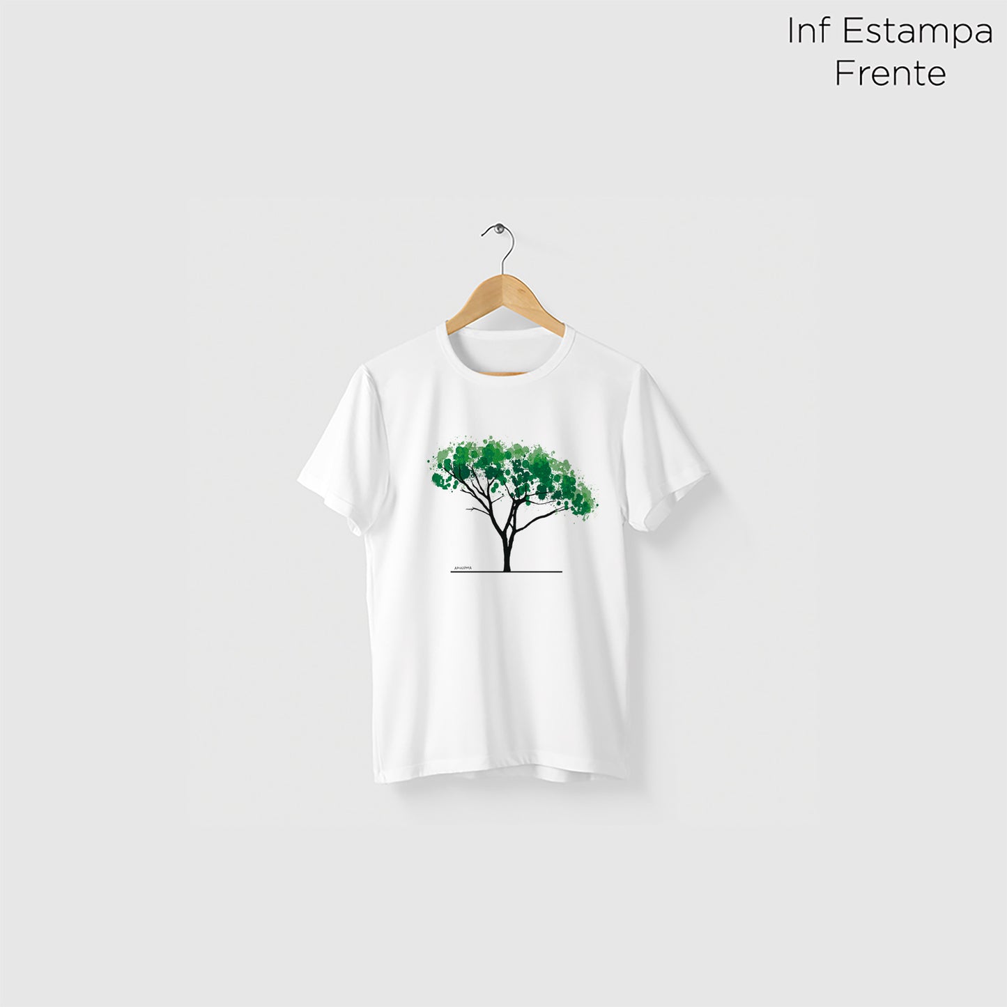 Camiseta Amazônia AQUARELA ÁRVORE – BRANCO - cód 2212